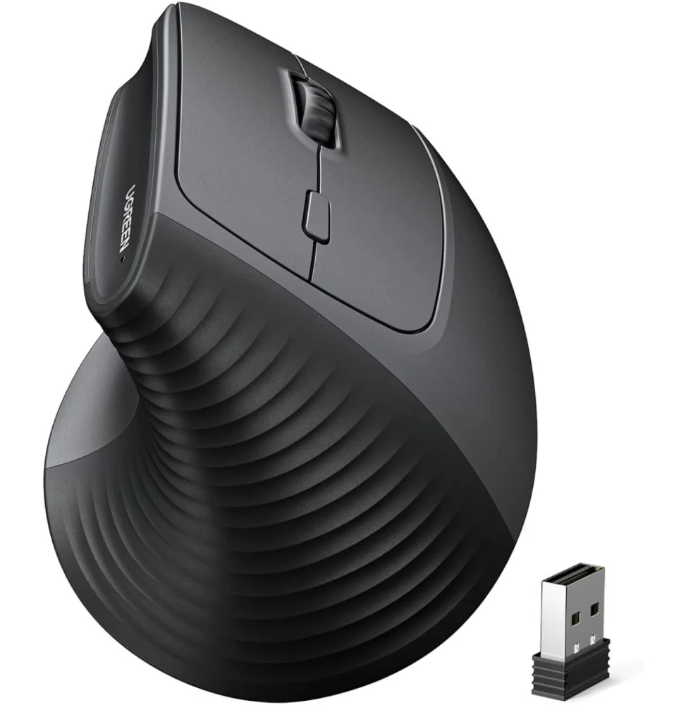 souris-sans-fil-ugreen-vertical-m571-ergonomique-24ghz-noir-55916.webp Souris sans fil Ugreen Vertical M571 Ergonomique 2.4GHz - Noir (55916) – Image 1