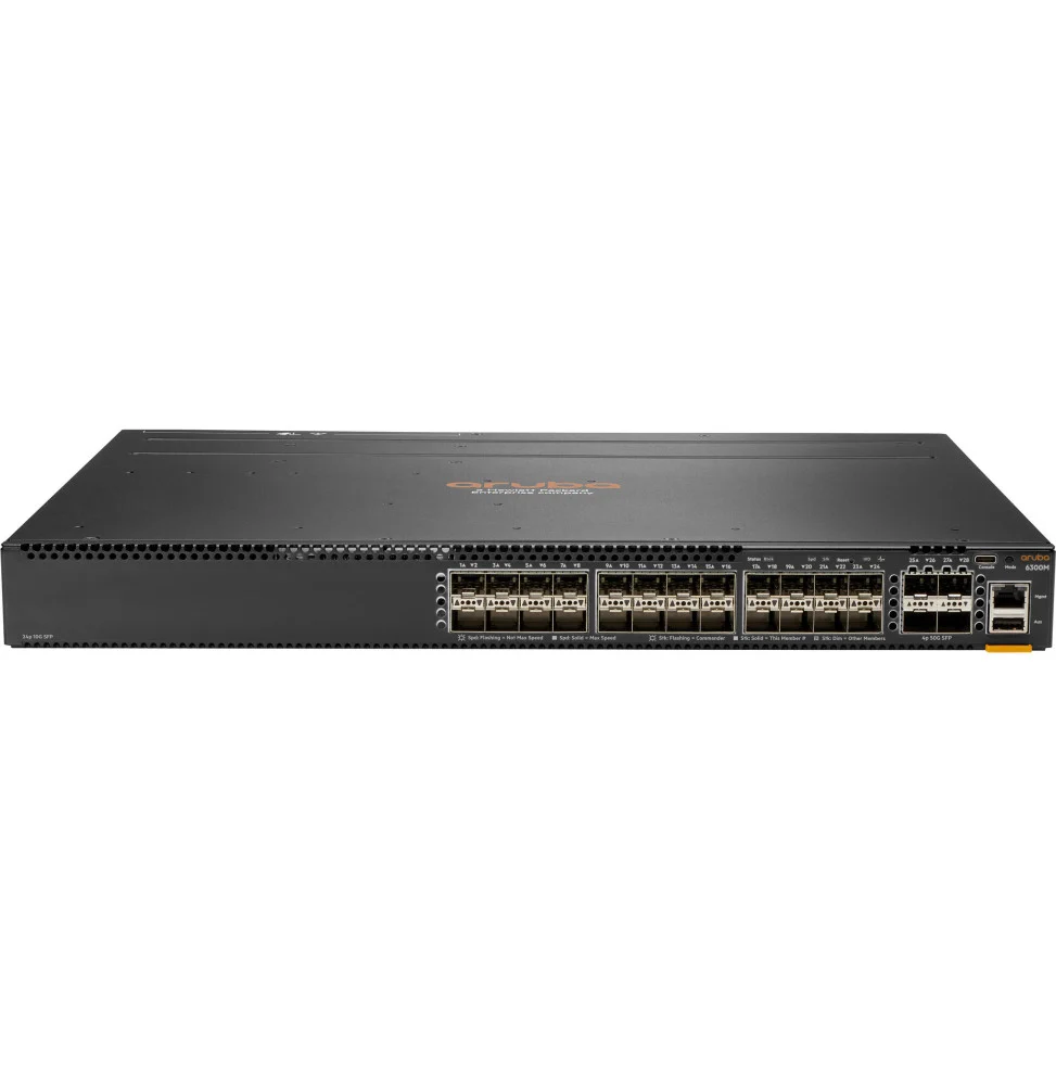 switch-administrable-aruba-cx-6300m-de-couche-3-24-ports-10g-sfp-et-4-ports-sfp56-jl658a.webp Switch Administrable Aruba CX 6300M de couche 3 - 24 ports 10G SFP+ et 4 ports SFP56 (JL658A) – Image 1
