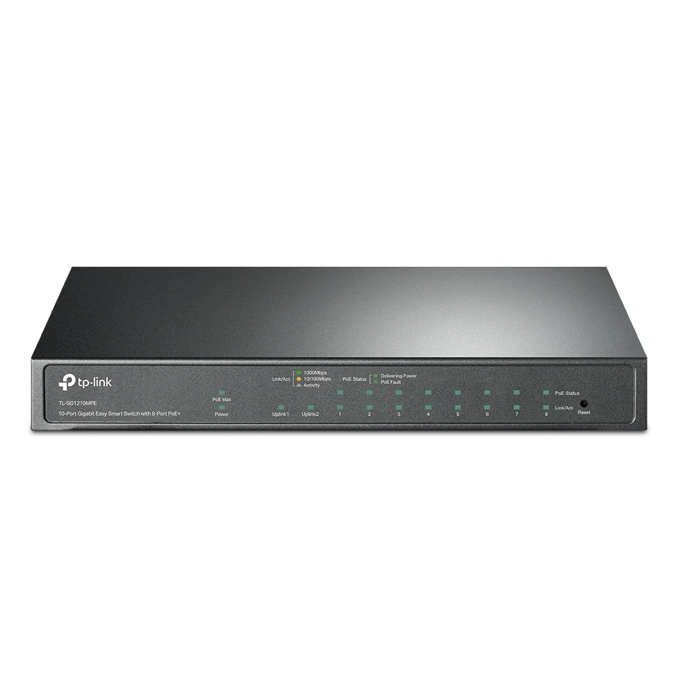 switch-administrable-tp-link-tl-sg1210mpe-9-ports-gigabit-rj45-et-1-port-combo-gigabit-sfp-rj45-poe-123-w.webp Switch Administrable TP Link TL-SG1210MPE 9 ports Gigabit RJ45 et 1 port combo Gigabit SFP / RJ45 - PoE 123 W – Image 1