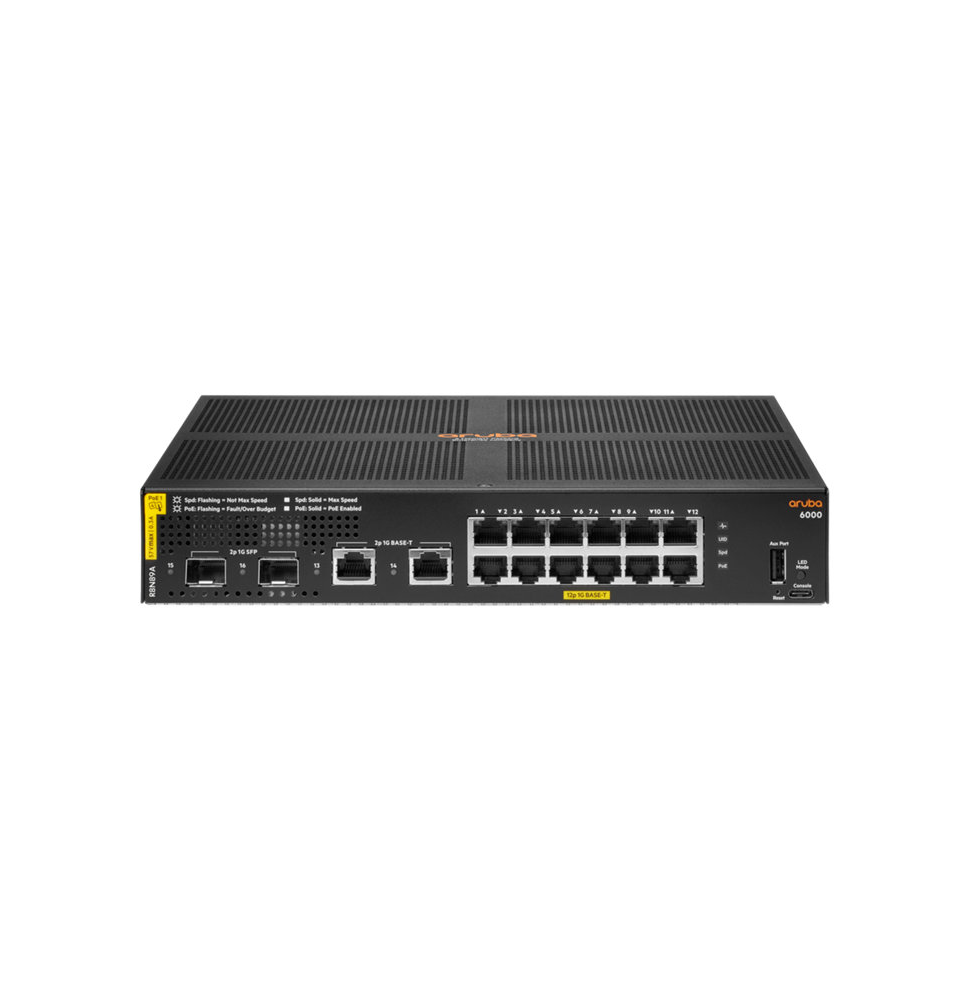 switch-aruba-6000-12g-classe-4-poe-2g-2sfp-139-w-r8n89a.png Switch Aruba 6000 12G Classe 4 PoE 2G/2SFP 139 W (R8N89A) – Image 1