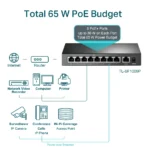 Switch de bureau TP-Link TL-SF1009P 9 ports 10/100 Mbps avec PoE + 8 ports – Image 4