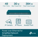 Switch managable TP-Link TL-SG3452P L2+ JetStream 52 ports Gigabit avec 48 ports PoE+ – Image 4