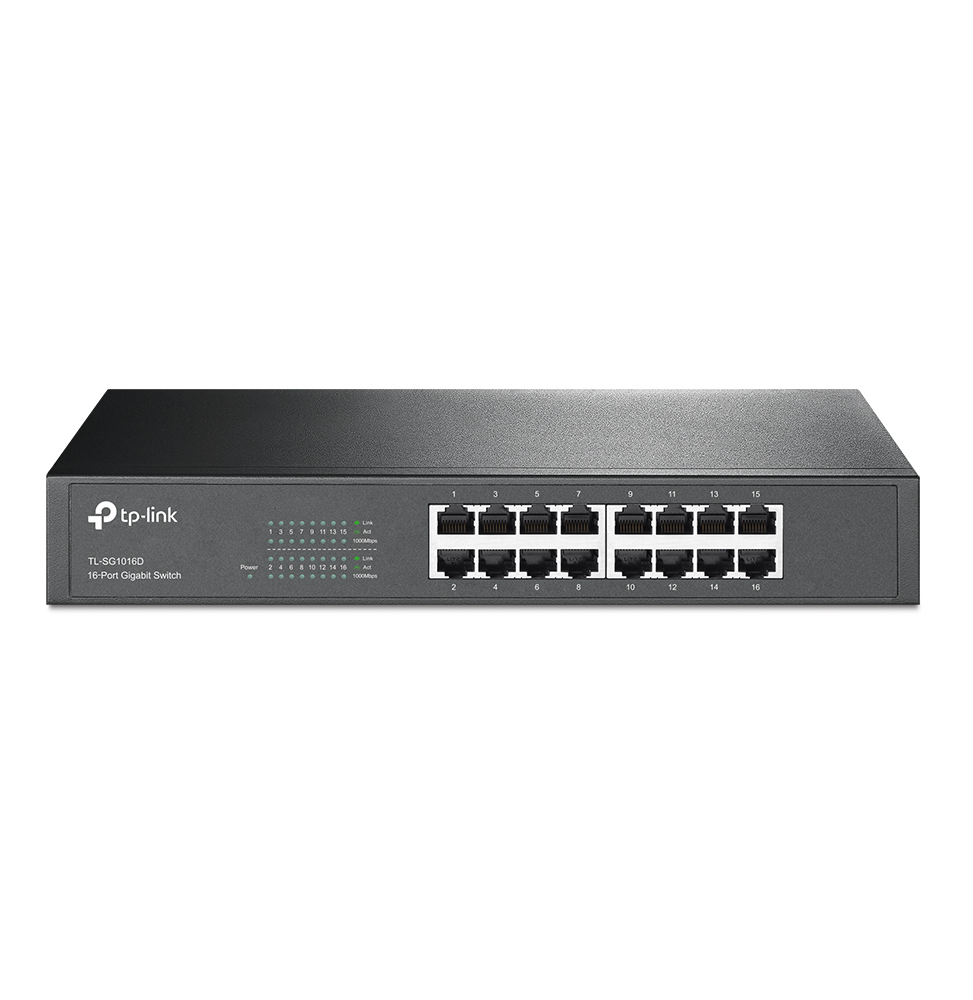 switch-rackable-de-bureau-tp-link-tl-sg1016d-16-ports-gigabit.png Switch rackable/de bureau TP-Link TL-SG1016D 16 ports Gigabit – Image 1