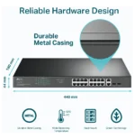 Switch TP-Link TL-SG1218MP 18 ports Gigabit rackable avec 16 PoE+ – Image 7