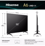 Téléviseur Hisense 55" Smart UHD 4K 55A6Q + Récepteur TNT Intégré (HIS55A6Q) – Image 6