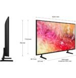 Téléviseur Samsung 50" Crystal DU7100 UHD 4K Serie 7 D + Récepteur intégré (UE50DU7100UXTK) – Image 4