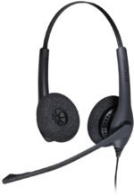 Micro-casque Jabra Biz 1500 Duo - Antibruit + Cordon intelligent universel Jabra GN1200CC - 2 mètres (1519-0154 + 88011-99)