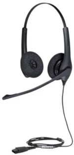 Micro-casque Jabra Biz 1500 Duo - Antibruit + Cordon intelligent universel Jabra GN1200CC - 2 mètres (1519-0154 + 88011-99) – Image 3
