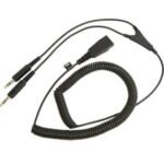 Cordon Jabra coiled Qd avec deux connecteurs jack 3.5 mm (8734-599)