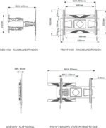 Support TV mural Inclinable B-TECH BT8225 39" à 75" Ultra-Slim Universal (BT8225/B) – Image 4