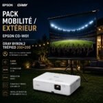 Pack Salle polyvalente : vidéoprojecteur Epson CO-W01 + écran sur trépied Oray 200 × 200