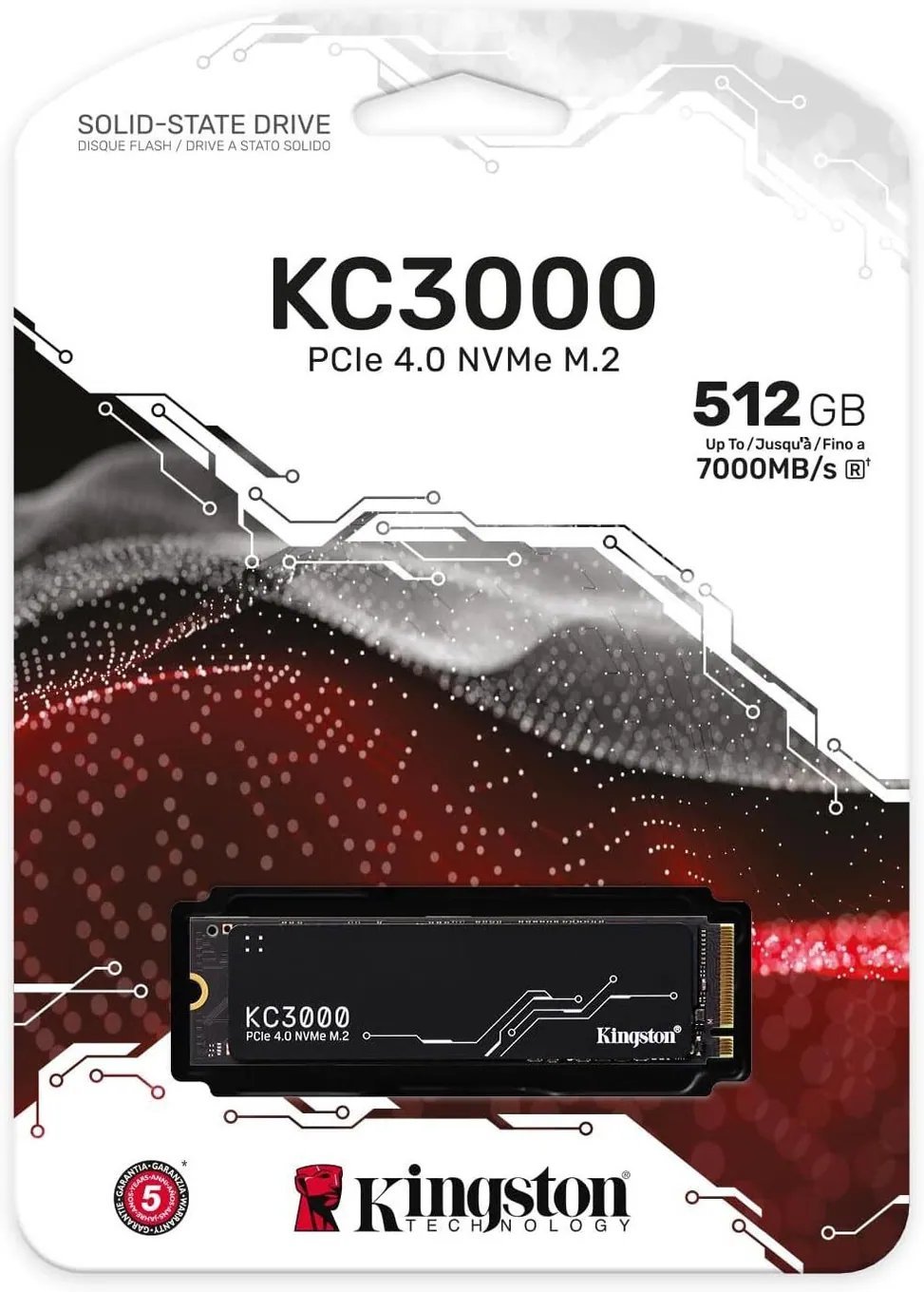 cmsowraat0hftqg03idkww93z.jpg Disque Dur interne SSD Kingston KC3000 M.2 2280 PCIe Gen4 x4 NVMe 3D TLC 512 Go (SKC3000S/512G) – Image 1