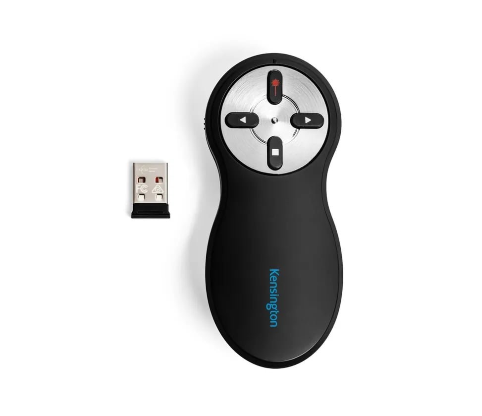 cmt4bw3u301s2qgvhb3o7y7v8.jpg Kensington Télécommande de présentation sans fil avec pointeur laser rouge (33374EU) – Image 1