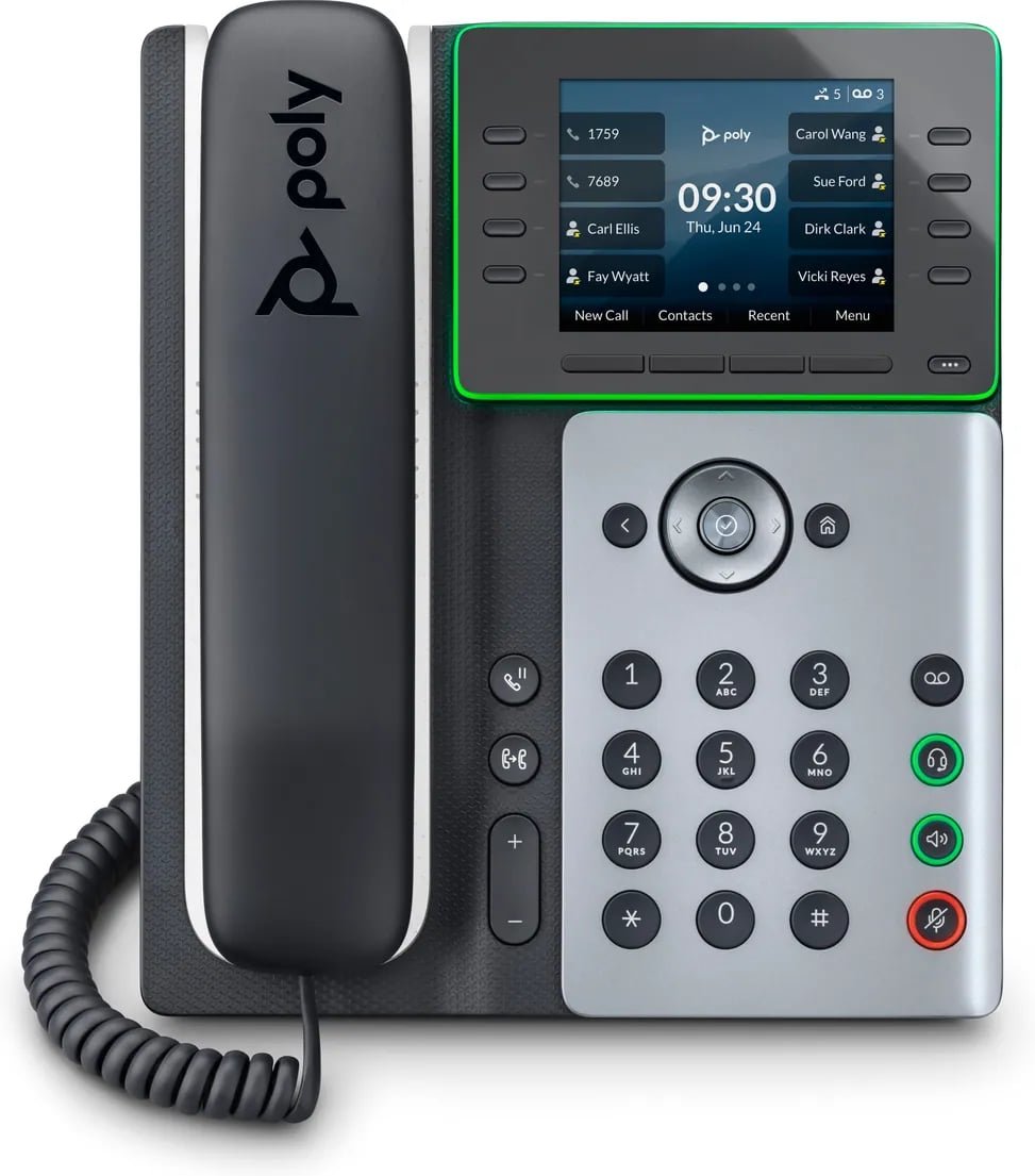 cmt6cov2f017gqgs0wefps687.jpg POLY Téléphone IP Edge E350 compatible PoE Téléphone IP Poly Edge E350 compatible PoE (82M89AA) – Image 1