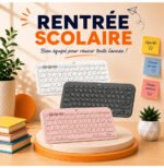 Clavier sans fil Logitech Pebble Keys 2 K380s - Français (AZERTY)