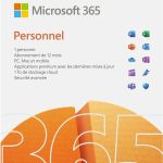 Microsoft 365 Personal Français - abonnement 12 mois pour 1 personne (PC, Mac, iOS et Android)