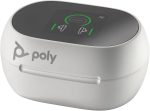 POLY Écouteurs sable blanc Voyager Free 60+ UC + adaptateur USB-C BT700 + étui de charge avec écran tactile (7Y8G6AA) – Image 5