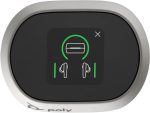 POLY Écouteurs sable blanc Voyager Free 60+ UC + adaptateur USB-C BT700 + étui de charge avec écran tactile (7Y8G6AA) – Image 6