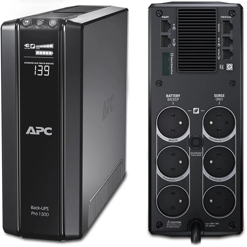 cmrtm3qhi018nqgb77ficcg54.jpg Onduleur Line-Interactive APC BACK-UPS Pro BR1500G-FR - 865 W / 1500 VA - 6 prises FR – Image 1