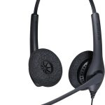 Micro-casque Jabra Biz 1500 Duo - Antibruit + Cordon Jabra GN 1216 pour Avaya type: QD (1519-0154 + 88001-03)