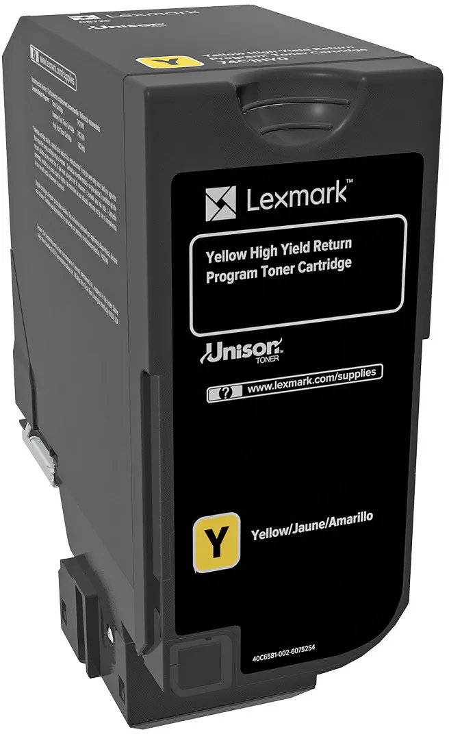 cms0es8i0083xqgd786n3afce.jpg Lexmark CS/CX725 jaune - Cartouche de toner d'origine (74C5HY0) – Image 1