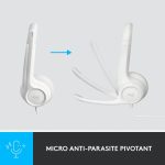 Logitech Casque HEADSET - H390 USB Computer Headset - OFF-WHITE - USB – Image 2