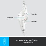 Logitech Casque HEADSET - H390 USB Computer Headset - OFF-WHITE - USB – Image 7