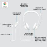 Logitech Casque HEADSET - H390 USB Computer Headset - OFF-WHITE - USB – Image 9