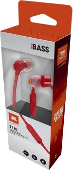 Écouteurs JBL Tune 110 Intra-auriculaire Rouge (JBLT110RED) – Image 3