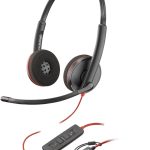 Poly Blackwire 3220 Stereo USB-C Headset +USB-C/A Adapter