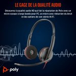 Poly Blackwire 3220 Stereo USB-C Headset +USB-C/A Adapter – Image 5