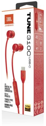 Écouteurs USB-C JBL Tune 310C Rouge (1200130011177) – Image 3