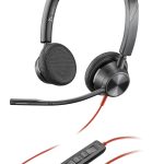 Micro-casque POLY Blackwire 3325 stéréo USB-C + connexion 3,5 mm + adaptateur USB-C/A (8X221AA)