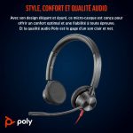 Micro-casque POLY Blackwire 3325 stéréo USB-C + connexion 3,5 mm + adaptateur USB-C/A (8X221AA) – Image 5