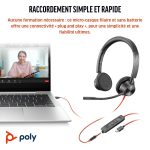 Micro-casque POLY Blackwire 3325 stéréo USB-C + connexion 3,5 mm + adaptateur USB-C/A (8X221AA) – Image 3