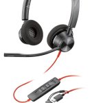 POLY Micro-casque Blackwire 3320 stéréo USB-C certifié Microsoft Teams + adaptateur USB-C/A (8X220AA)