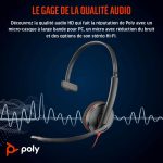 POLY Micro-casque Blackwire 3210 monaural USB-C + adaptateur USB-C/A (8X214AA) – Image 3