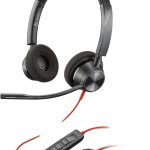 Poly Blackwire 3320 Stereo USB-C Headset +USB-C/A Adapter