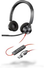 Poly Blackwire 3320 Stereo USB-C Headset +USB-C/A Adapter – Image 5