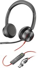 HP Poly Casque BLACKWIRE 8225 USB-C Headset +USB-C/A Adapter