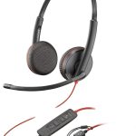 Micro-casque POLY Blackwire 3225 stéréo USB + Connexion 3,5 mm (8X229AA)