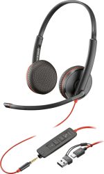 POLY CASQUE Blackwire 3225 Stereo USB-C Headset +3.5mm Plug +USB-C/A Adapter 12 Mois – Image 4