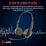 POLY CASQUE Blackwire 3225 Stereo USB-C Headset +3.5mm Plug +USB-C/A Adapter 12 Mois – Image 3