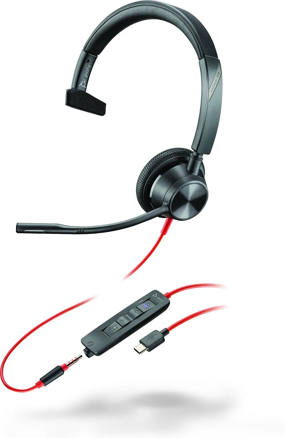 cmsoq4ujm05m4qg03zisqhjv5.jpg POLY Micro-casque Blackwire 3315 monaural USB-C certifié Microsoft Teams + connexion 3,5 mm + adaptateur USB-C/A (8X218AA) – Image 1