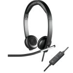 Logitech H650e Casque Avec fil Arceau Bureau/Centre d'appels USB Type-A Noir, Argent (981-000519)