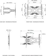 Support TV mural Inclinable B-TECH BT8225 39" à 75" Ultra-Slim Universal (BT8225/B) – Image 4