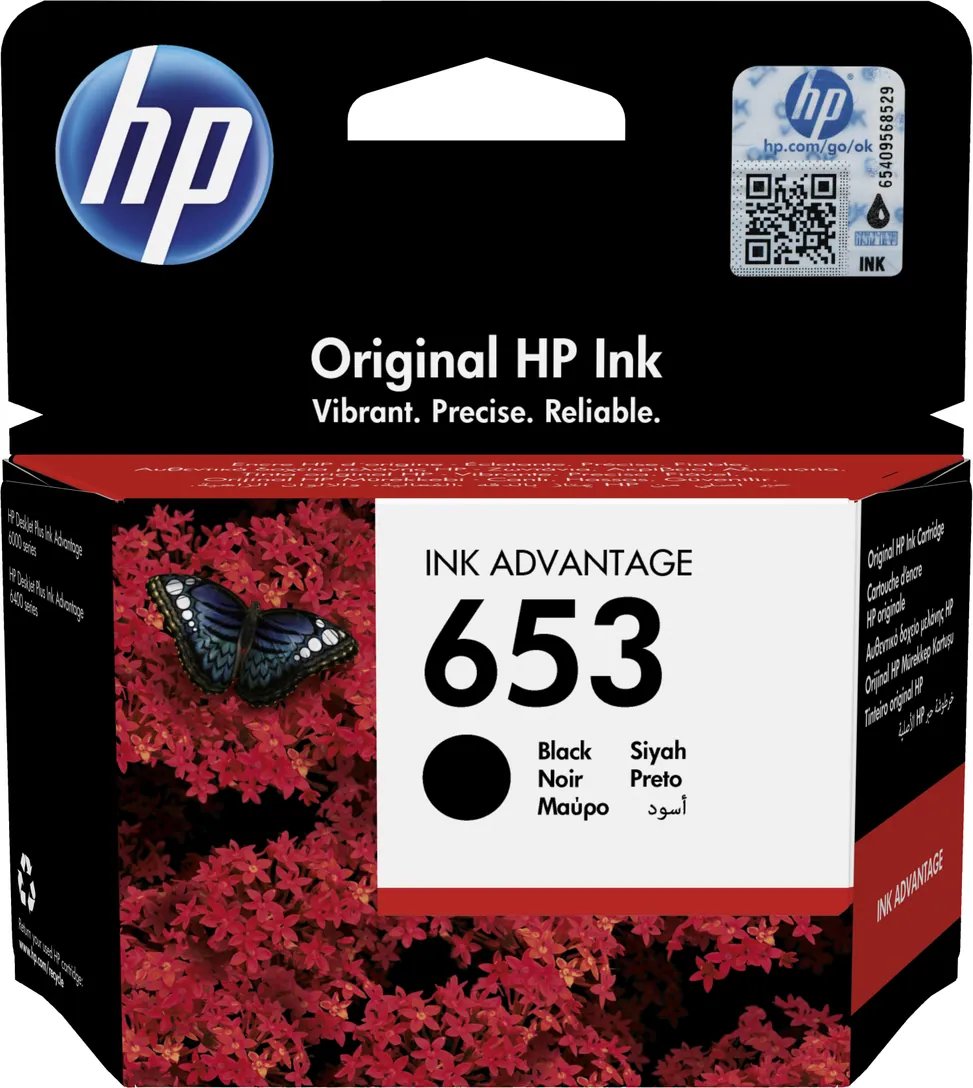 cmsosoqcx09srqg039qw8gv7a.jpg HP 653 Black Original Ink Advantage Cartridge pour DJ IA 6075 6475 – Image 1