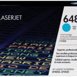 HP 648A Cyan Original LaserJet Toner CartridgeHP CLJ CP4025/4525 Cyan Crtg