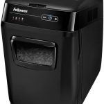 Destructeur Fellowes AutoMax™ 200C — Sécurité P-4 · 32 L · chargeur auto 200 feuilles