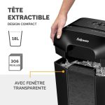 Destructeur Fellowes Powershred® LX70 — Sécurité P-4 · 18 L · 11 feuilles/passage – Image 6